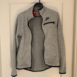 Nike grey fleece jacket small